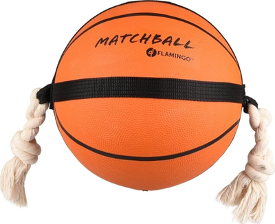 Top për qen Karlie Flamingo Action Ball, 14 cm, formë basketbolli, portokalli