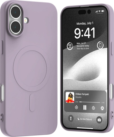 Mbulesë telefoni Mercury MagSafe Semi Silicone për iPhone 16 Plus 6.7", me mikrofibër, lejla e hapur