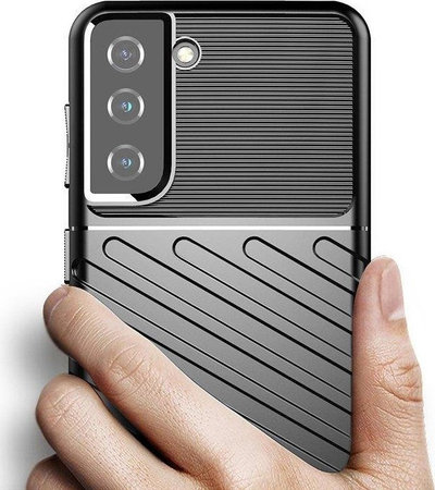 Kllëf telefoni Thunder Case për Samsung Galaxy S23, material TPU, antirrëshqitës, i zi