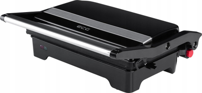Toster për sanduiçe ECG S 2070 Panini, 1200W, sipërfaqe mos-ngjitëse, i zi me argjend