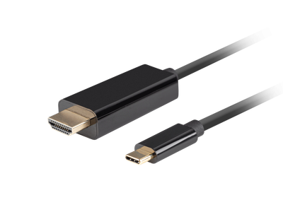 Kabllo Lanberg USB C në HDMI, 1.8m, 4K 60Hz, e zezë