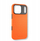 Këllëf telefoni YAXO Leather Gear Slim Case për iPhone 17 Pro, MagSafe, lëkurë eco, portokalli