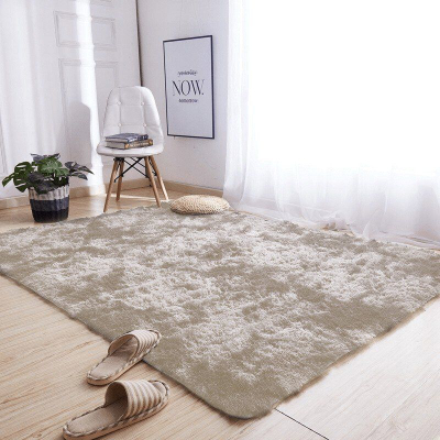 Tapet Thick Soft Plush Shaggy Ombre, 140x200 cm, kundër rrëshqitjes, bezhë camel