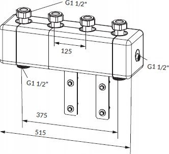 Shpërndarës ngrohje Afriso KSV 125-2 HW, 70 kW, me separator hidraulik