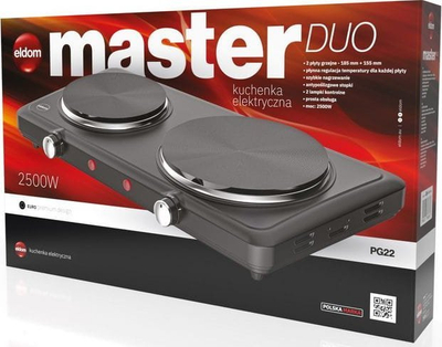 Furra elektrike dyshe Eldom PG22 Master Duo, 2500W, e zezë