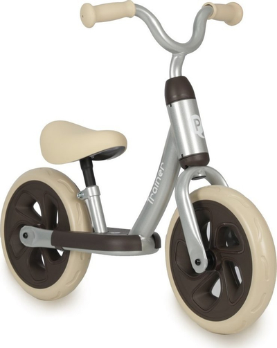 Biçikletë ekuilibri Qplay Trainer Silver, rrota EVA, për fëmijë 2 4 vjeç, argjendtë