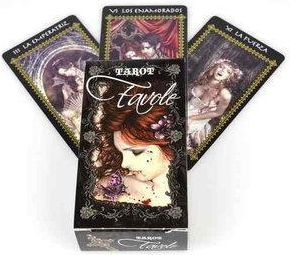 Lojë letra tarot Nemesis Now Victoria Frances, set me 78 letra, stil gotik, shumëngjyrëshe