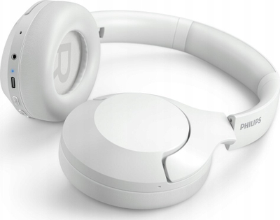 Kufje wireless Philips TAH8506, anulim zhurme, bateri 60 orë, të bardha
