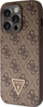 Kuti mbrojtëse Guess GUHCP14LP4TDSCPW për iPhone 14 Pro, hardcase crossbody, print 4G, kafe