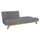 Divan-Shtrat 3 ulëse, 184×78×75 cm (HM3012), gri
