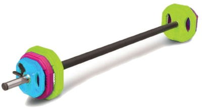 Set barbel HMS SBP20, 20 kg, për Body Pump, shumëngjyrësh