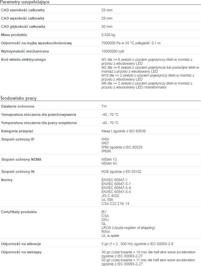 Buton aktivizues Schneider Electric Harmony, i kuq