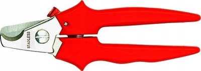 Gërshërë kabllosh UN D49, 160mm, çelik inox, të kuqe