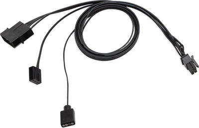 Kabllo energjie EKWB EK Loop OmniLink Molex, 4 pin, D RGB, 50cm, e zezë
