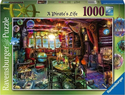 Puzzle Ravensburger A Pirate's Life, 1000 pjesë, 50 x 70 cm, shumëngjyrësh