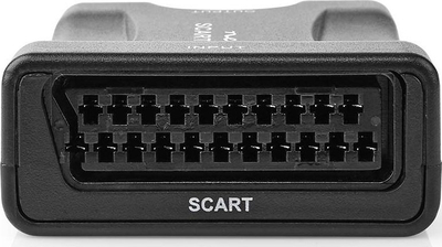 Adapter konvertues AV SCART në HDMI, Full HD 1080p, zgjedhje 720p / 1080p, i zi