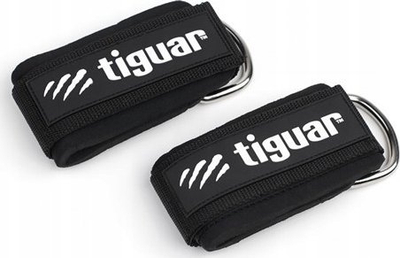 Rrip kyçi për palestër Tiguar Ankle Straps, për makinë me litar pulej, palë, të zinj