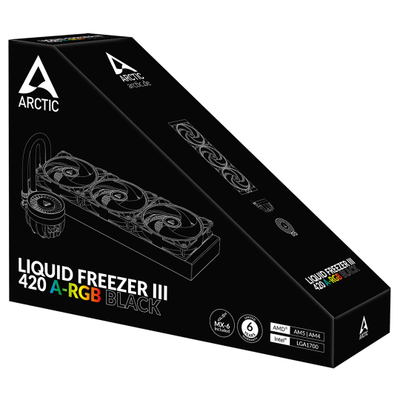 Ftohës ujor CPU Arctic Liquid Freezer III ARGB 420mm, AIO, i zi