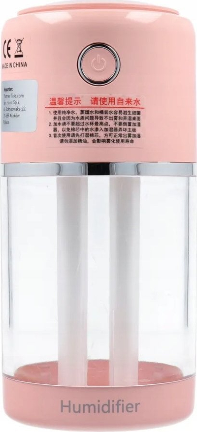 Difuzer edhe humidifikues aromash H10, depozit 0.5L, USB C, rozë