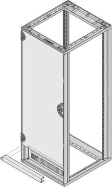 Aksesor kënd mbajtës për kabinet rack 19" Schroff Novastar, për dyer të shkurtuara, gri