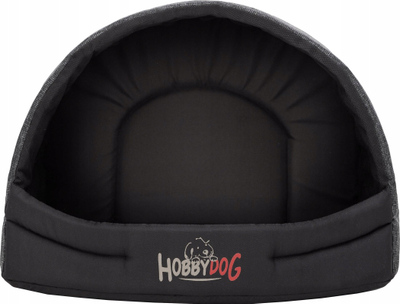 Shpi për qen Hobbydog R4 Prompt Box, madhësi e mesme, material i fortë, e zezë