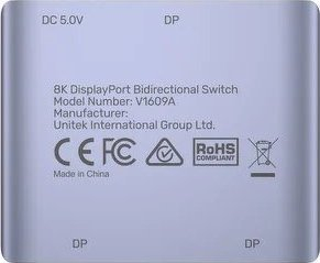Përshtatës Unitek Bidirectional DP 1.4, 8K, 2 në 1, gri alumini