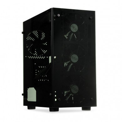 Kutia kompjuterike iBOX Passion V4 OPV4, RGB, ATX, e zezë