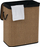 Kosh drejtkëndor rrobash 100L, 52x32x63 cm, Bamboo MDF, kafe me të zezë