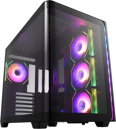 Kase gaming FSP M580 ARGB, mid tower, xham i temperum, e zezë