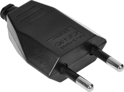Fichë e sheshtë Orno OR AE 13241/B, 2.5A 250V, 2‑pole, e zezë