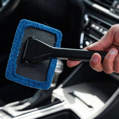 Fshesë xhamash K2 Glass Brush, dorezë e gjatë, leckë mikrofibre