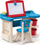 Детска уметничка маса Step2 Studio Art Desk, табла за цртање, со столче, повеќебојна