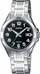Orë dore Casio LTP1308D-1BV për goca, çelik inox, 50m kundra ujit, e zezë