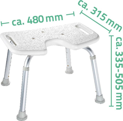 Stol dushi RIDDER A0050501, i rregullueshëm, mban deri 150 kg, i bardhë