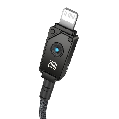 Kabllo karikimi Baseus Unbreakable USB C në Lightning, 20W, 2m, e zezë