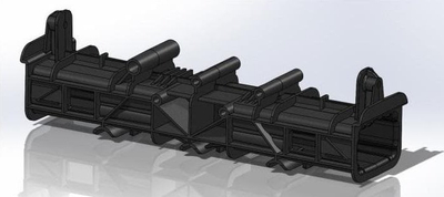Kllapë plastike kabllosh CORAB M962, modulare, e zezë