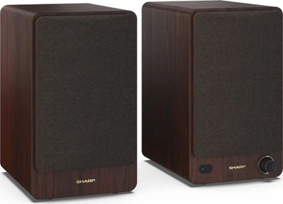 Kaltoparlantë rafti Sharp Bookshelf, 60W, Bluetooth USB, kafe
