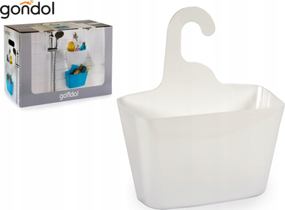 Shportë dushi Berilo Gondol, plastike, 28 x 14.5 x 31.5 cm, e bardhë