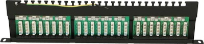 Patch panel ExtraLink EX.9663, 24 porta RJ45, Cat.6 UTP, i zi