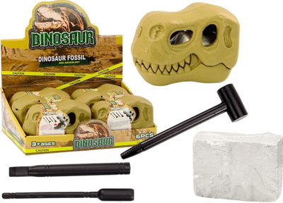 Set arkeologjik LEAN TOYS Archaeological Excavation Set Dinosaurs Fossils Skull, fosile dinozaurësh, për fëmijë