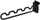 Grep muri FISCH TOOLS Wave Single Hook HH90317, 80mm, i argjendtë