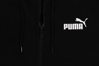 Hanorak çunash Puma ESS+ Tape Full-Zip, me kapuç, me zinxhir, i zi