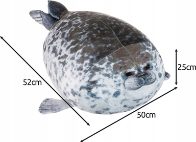 Lodër pelushi Kruzzel Seal 24644, 60 cm, gri