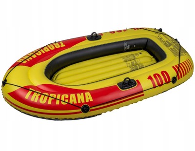Varkë e fryrë për fëmijë SunClub Tropicana Boat 100, 1 person, PVC, e verdhë e kuqe