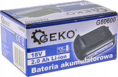 Bateri akumulatore GEKO 18V, 2.0Ah, Li ion