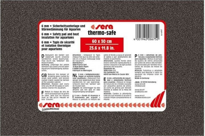 Tapet termik për akuarium Sera Thermo-Safe, 60 x 30 cm, i zi