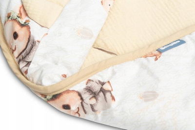 Batanije muslini për ulëse veture CAR SEAT, 90x90 cm, me lepurusha, bezhë