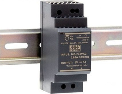 Напојување Mean Well HDR-30-24, DIN шина, 24V DC, 36W