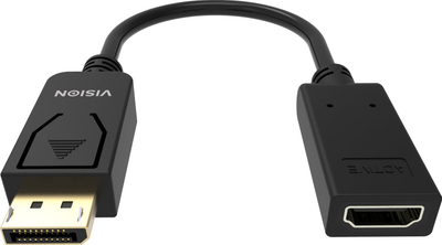 Видео адаптер Vision TC-DPHDMI/BL, DisplayPort во HDMI, црн