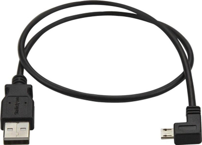 Kabllo USB StarTech Micro USB, 0.5m, kënd majtas, e zezë